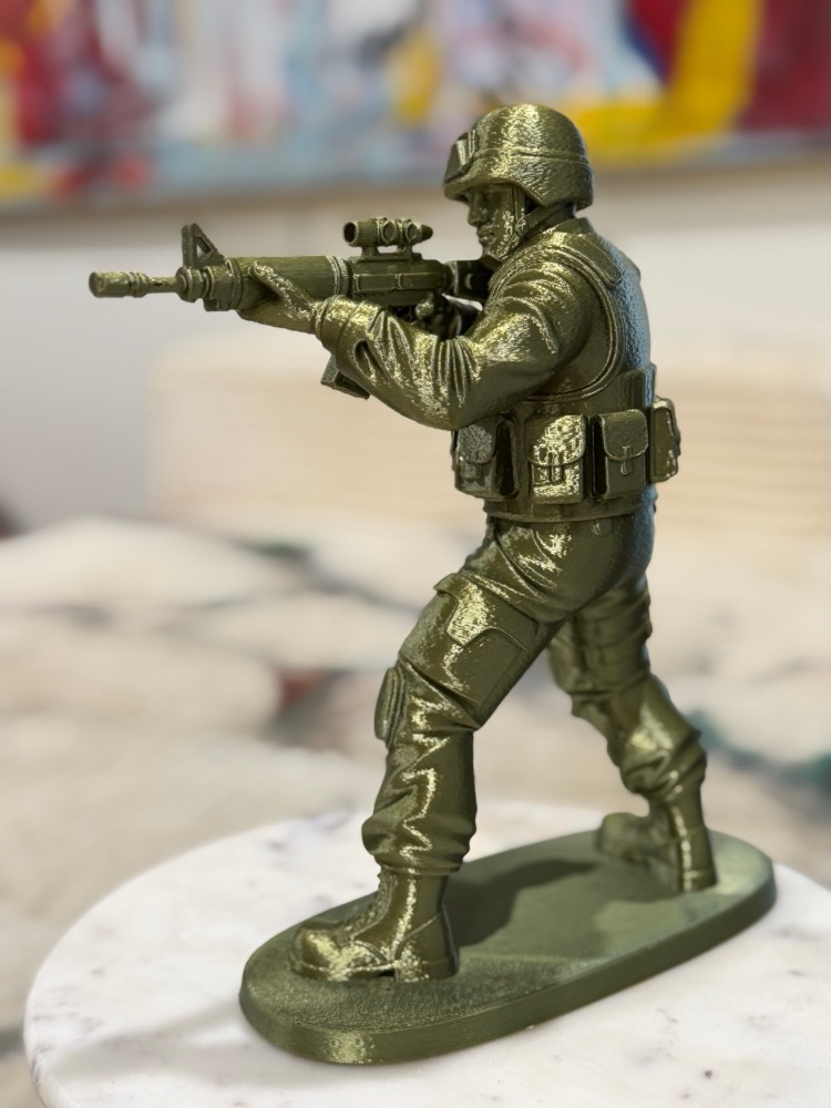 Standing Orders: WWII infantryman standing at attention with rifle
