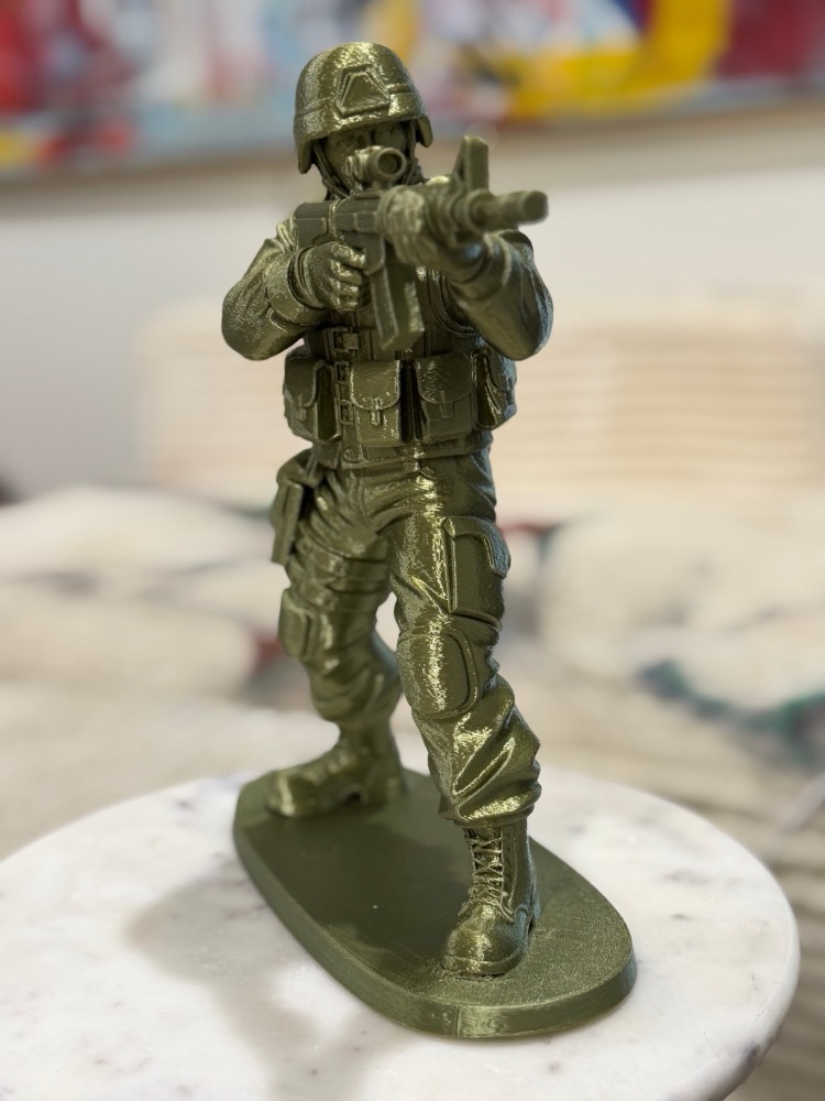 Standing Orders: rifleman aiming, side view